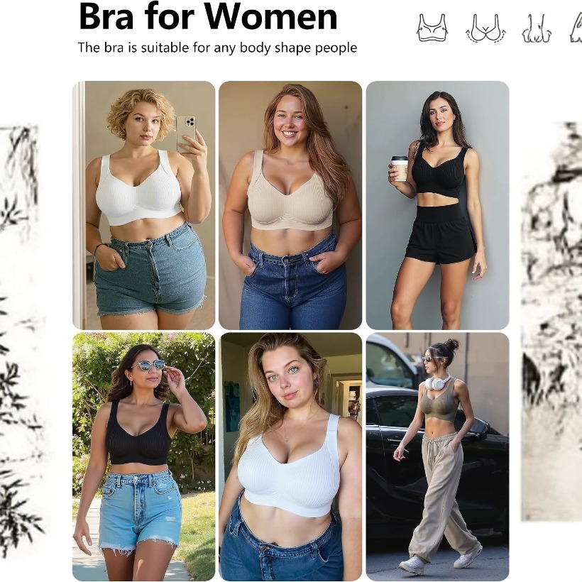 여성용 젤리 소재, 와이어리스, 심리스, 부드러운 지지 - Full Coverage Bra 리뷰 및 가격